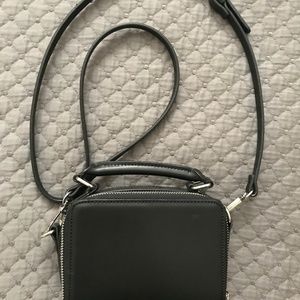 Urban Outfitters Black Double Zipper Purse